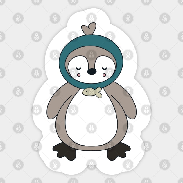 Cute penguin from Crash Landing on You Sticker by cutedrivers